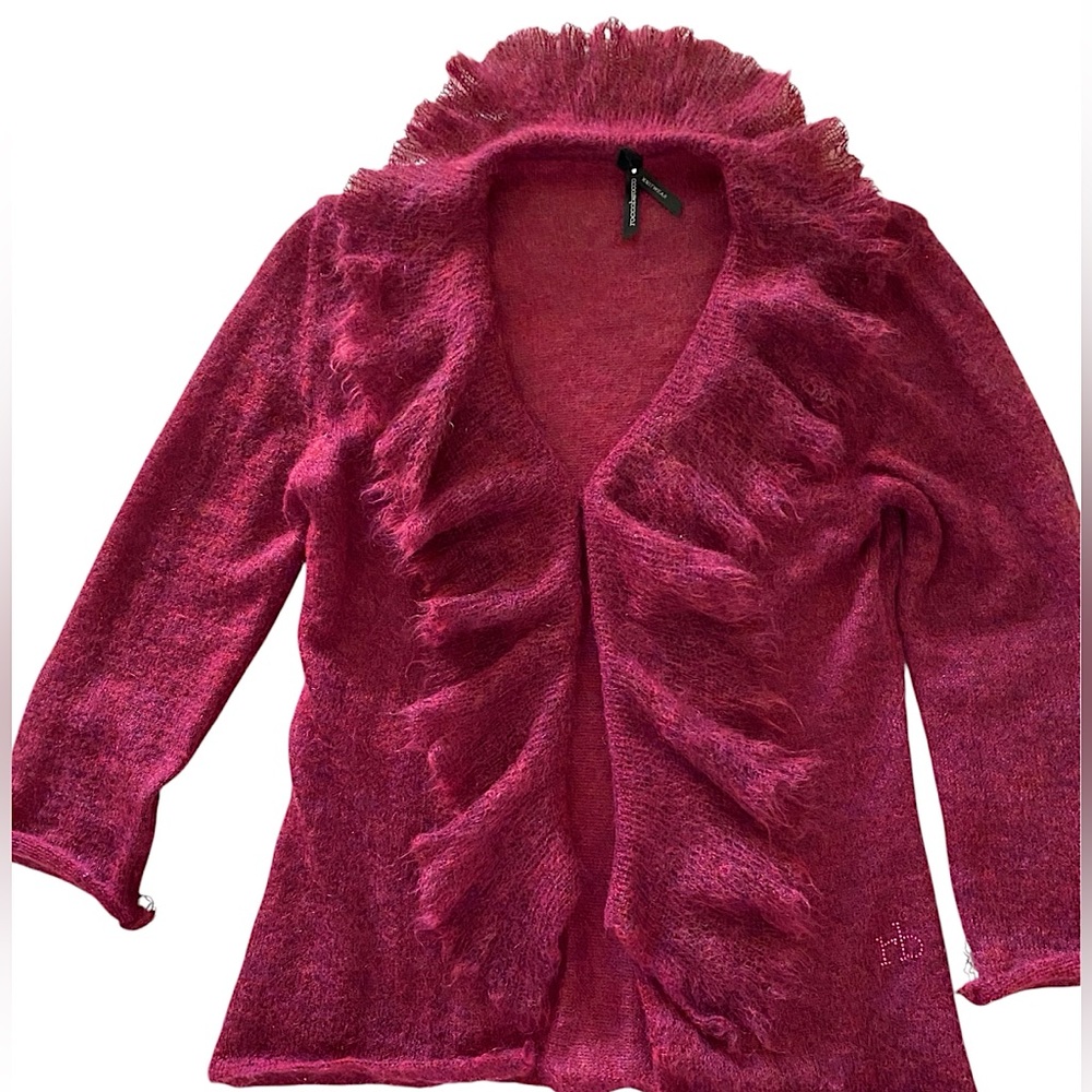 Wool Mohair/angora Cardi M